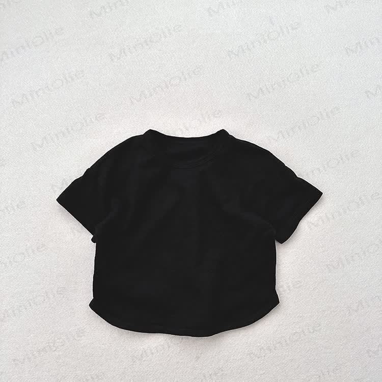 Baby Toddler Solid Color Summer T-Shirt - Black - 6-7T - image 4