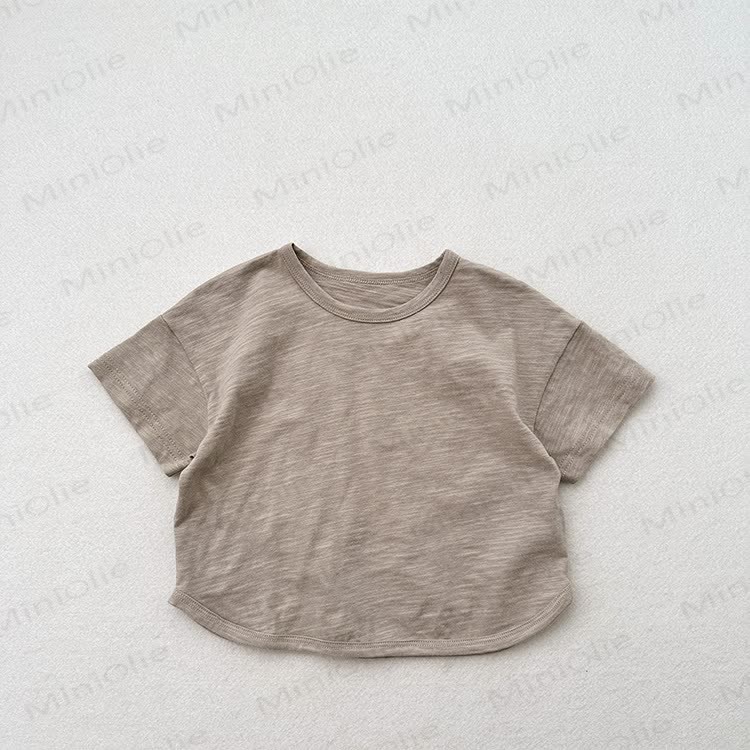 Baby Toddler Solid Color Summer T-Shirt - Grey - 6-7T - image 5