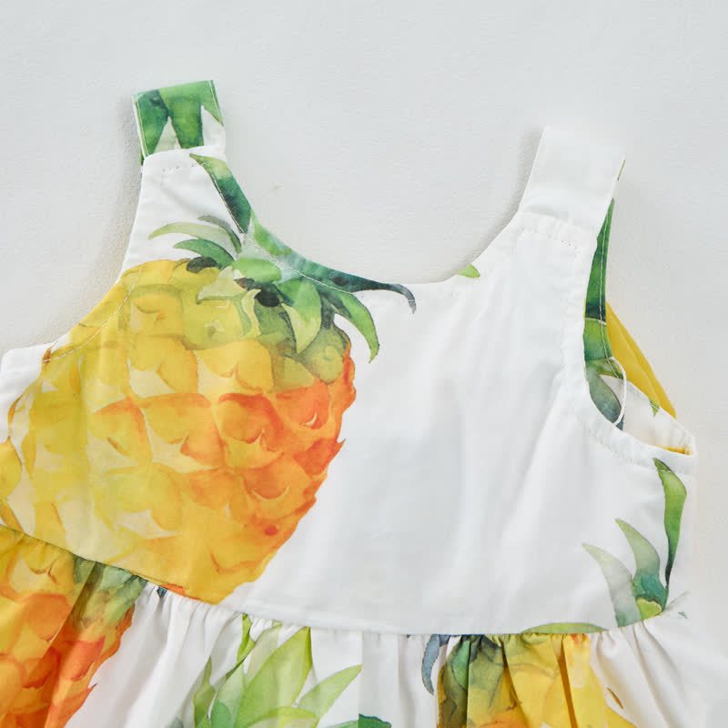 Baby Girl Pineapple Bow Dress with Hat - image 6