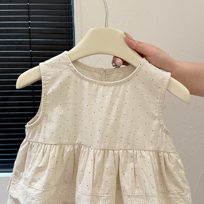 Toddler Girl Dot Sleeveless Top and Pants 2-piece Set - image 4