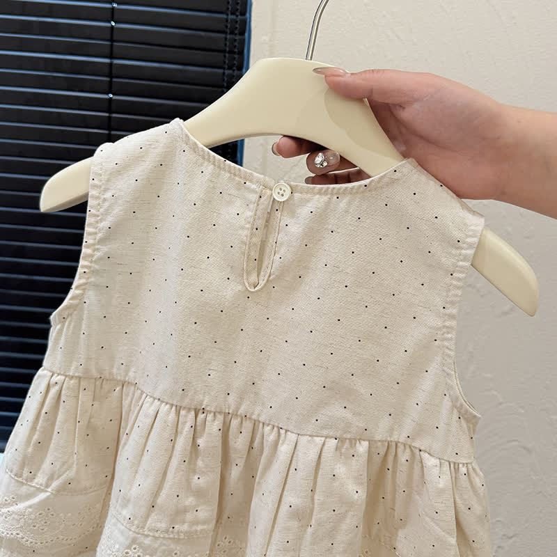 Toddler Girl Dot Sleeveless Top and Pants 2-piece Set - image 5