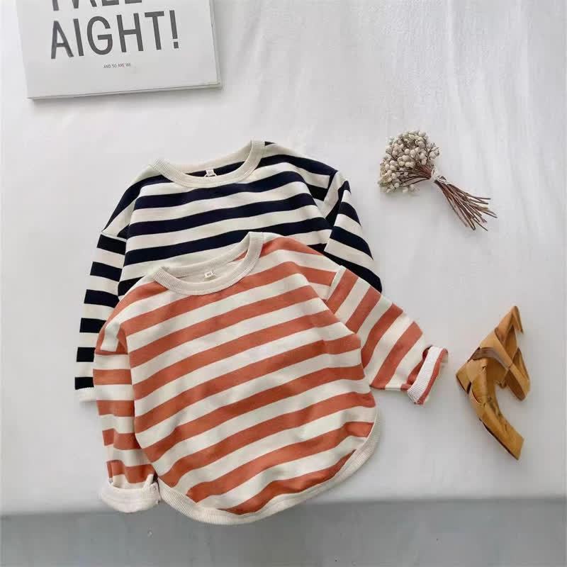 Toddler Black/Red Striped Long Sleeve T-shirt - image 1
