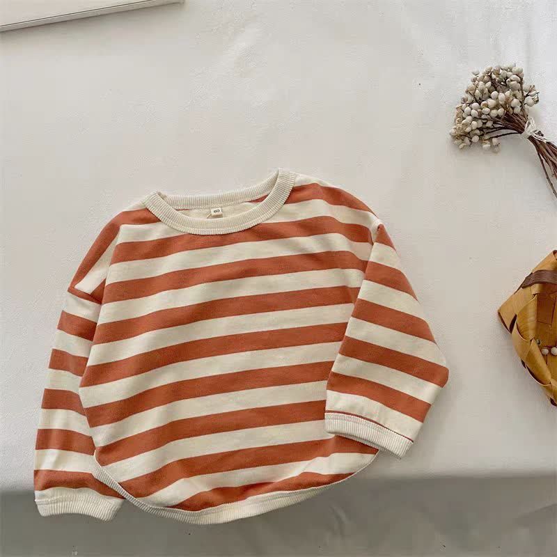 Toddler Black/Red Striped Long Sleeve T-shirt - Red - 6-7T - image 3