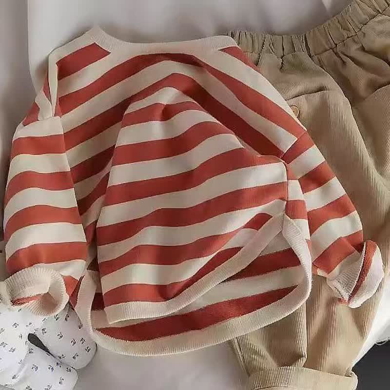 Toddler Black/Red Striped Long Sleeve T-shirt - image 5