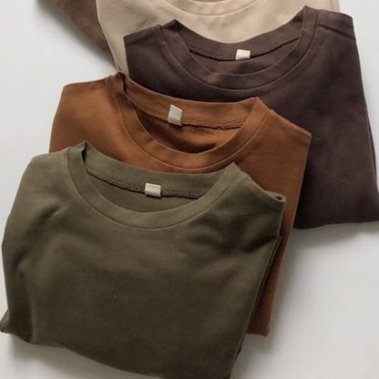 Toddler Boy Solid Color Crew Neck Casual T-shirt - image 7