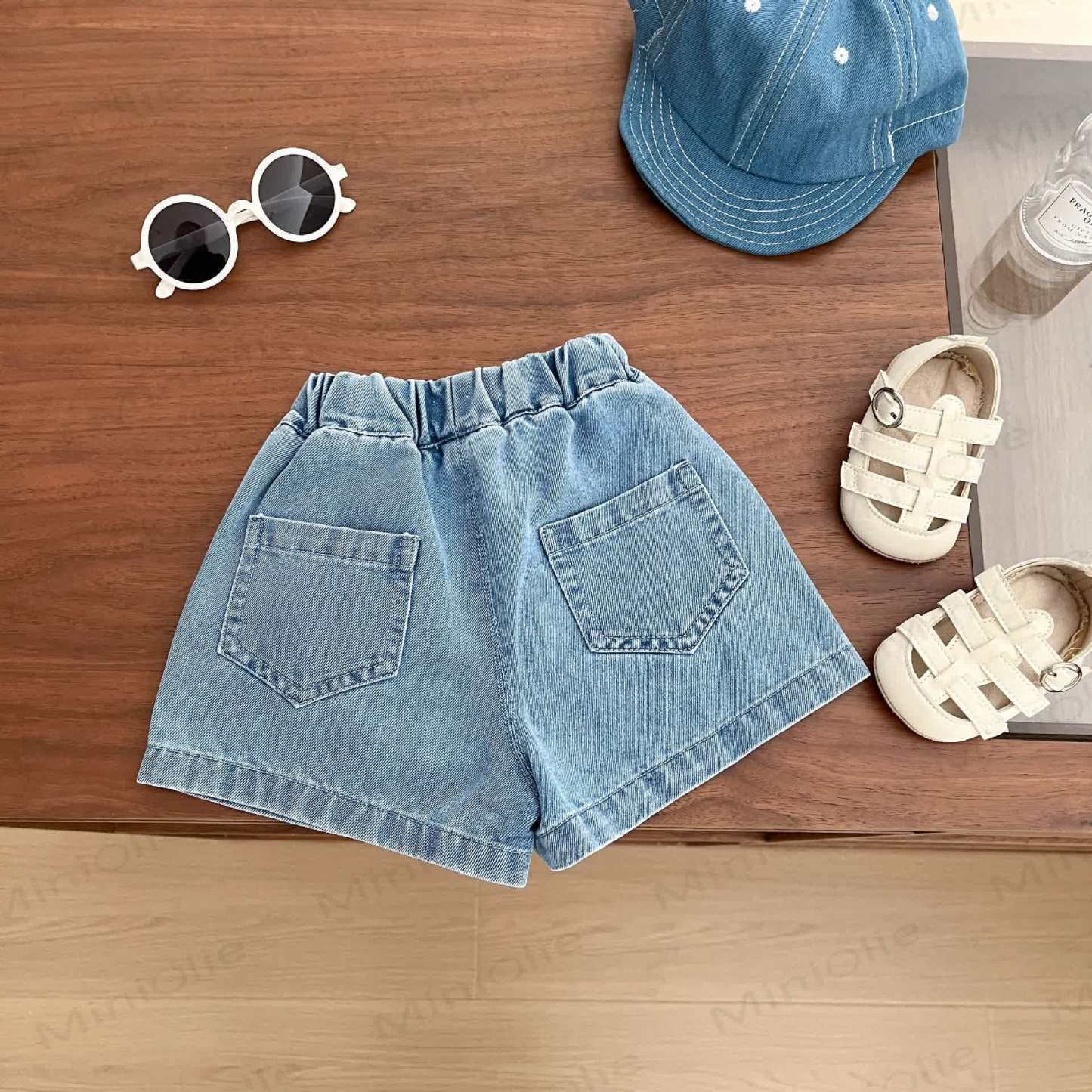 Baby Toddler Boys Solid Color Denim Shorts - image 2