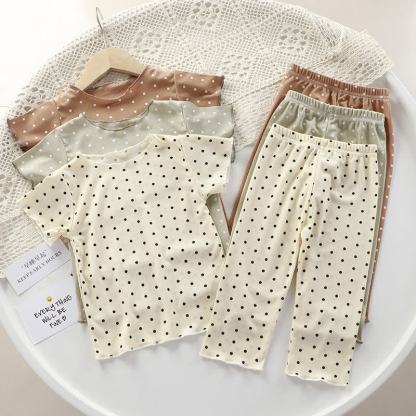 Toddler Girl Dot/Stripe Top and Pants 2-piece Set - image 1