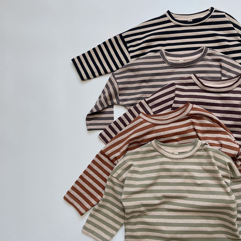 Toddler Striped Crew Neck T-shirt - image 1