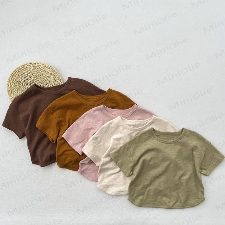 Baby Toddler Solid Color Summer T-Shirt - image 1