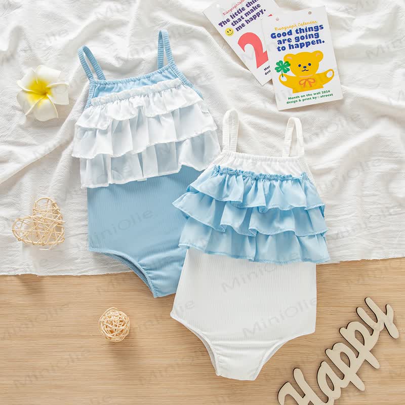 Baby Girls Ruffle Trim Swimwear - image 1