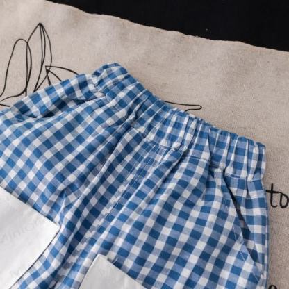  Baby Toddler Bear Print Top and Plaid Shorts 2-Piece Set - image 7