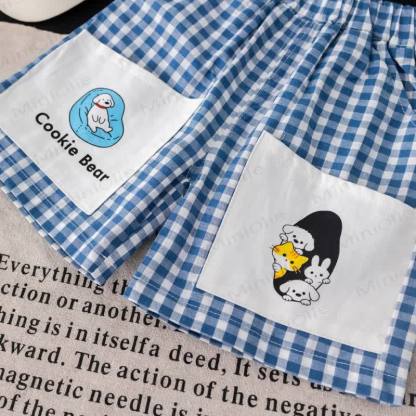  Baby Toddler Bear Print Top and Plaid Shorts 2-Piece Set - image 8