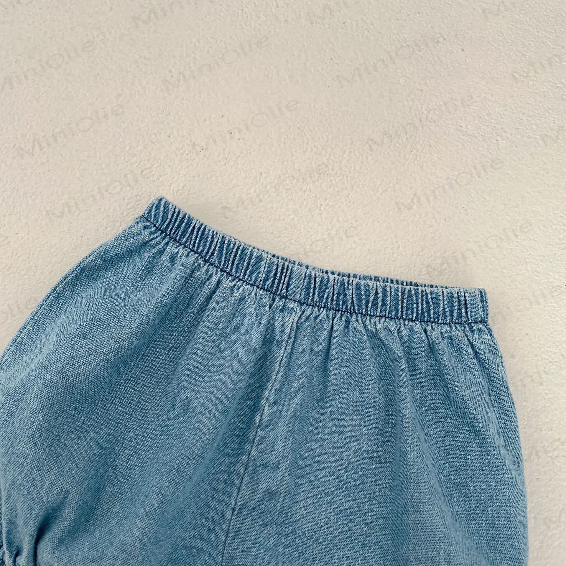 Baby Girl Denim Sleeveless Set - image 4