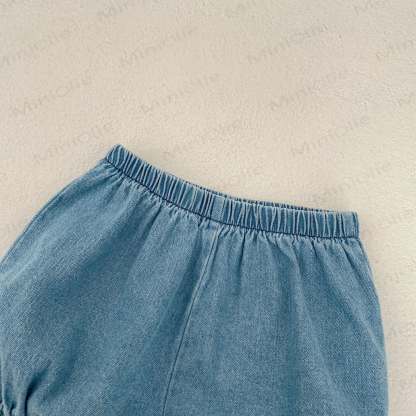 Baby Girl Denim Sleeveless Set - image 4
