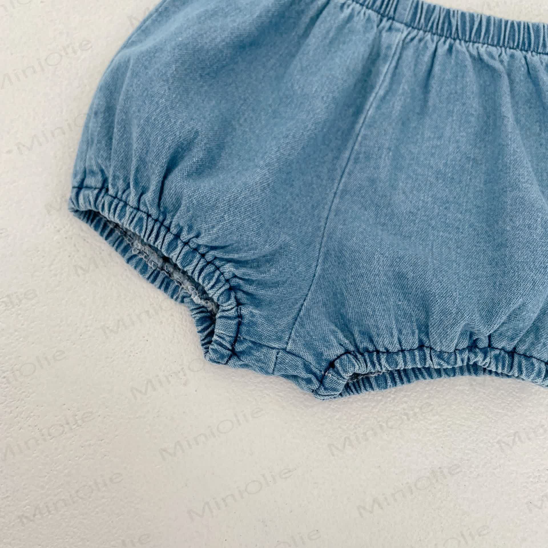 Baby Girl Denim Sleeveless Set - image 5