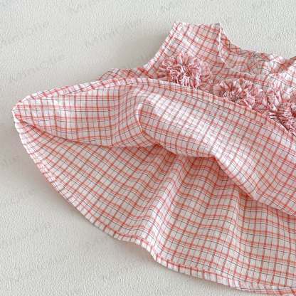 Baby Toddler Girl Plaid Sleeveless Set - image 4