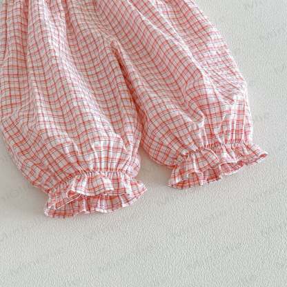 Baby Toddler Girl Plaid Sleeveless Set - image 7