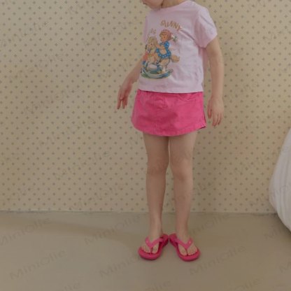 Toddler Girls Denim Skort - Pink - 6-7T - image 2