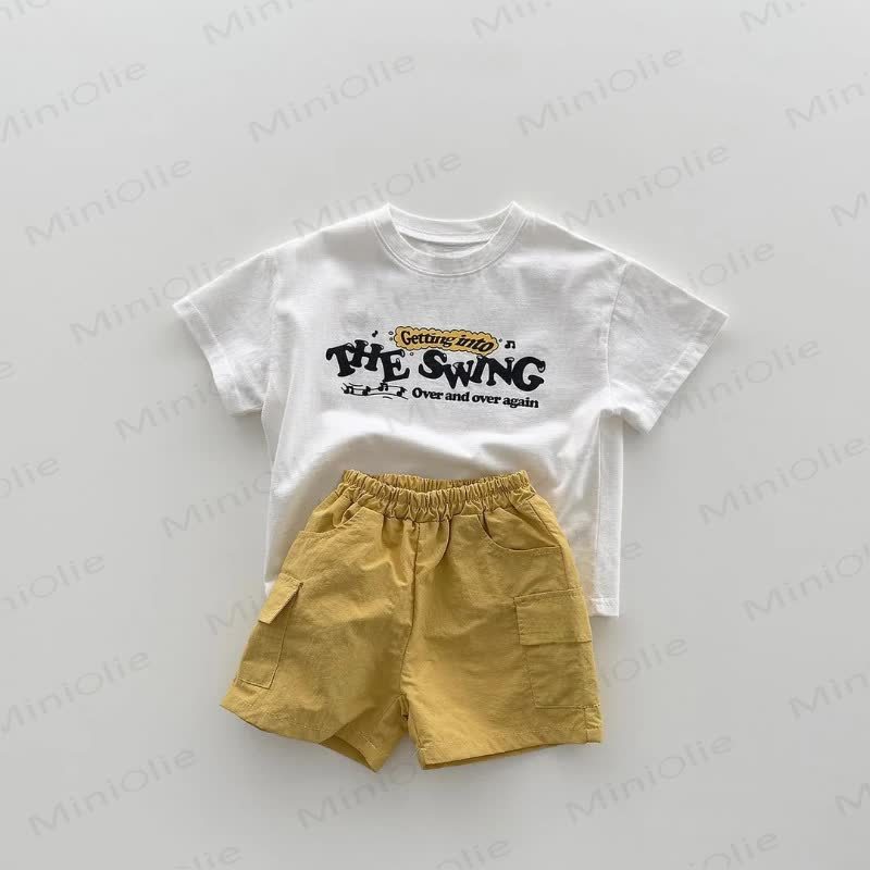 Toddler Boys Solid Color Shorts - Yellow - 6-7T - image 4