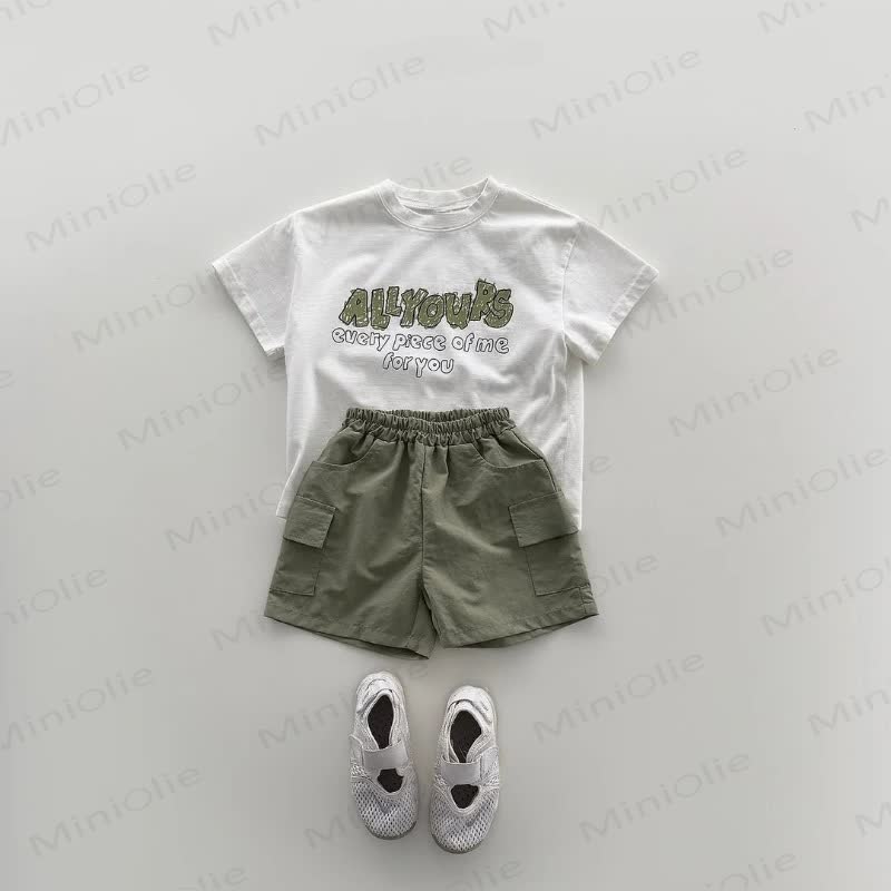 Toddler Boys Solid Color Shorts - Green - 6-7T - image 3