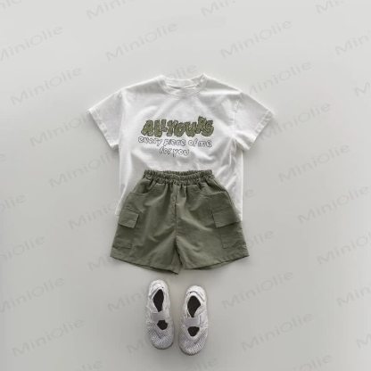 Toddler Boys Solid Color Shorts - Green - 6-7T - image 3