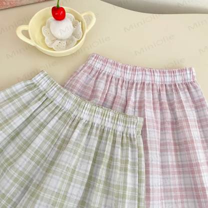 Baby Toddler Girl Plaid Sleeveless Top and Shorts Set  - image 6