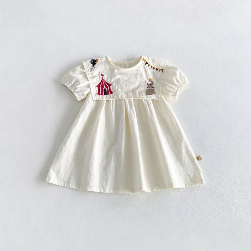 Toddler Baby Girl White Circus Dress - image 2
