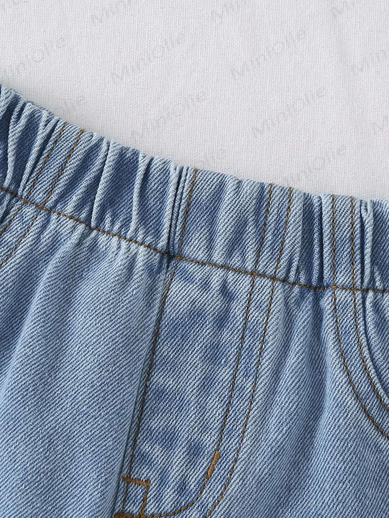 Baby Girl Denim Cherry Sleeveless Set - image 6