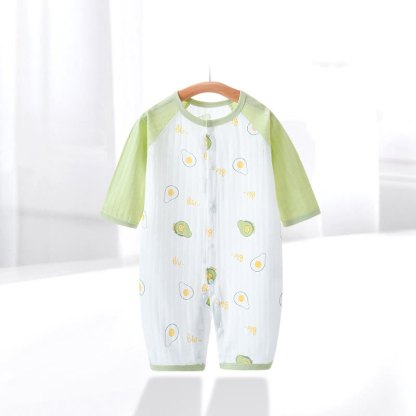 Baby White&Green Avocado Print Summer Romper - White&Green - 18-24M - image 1