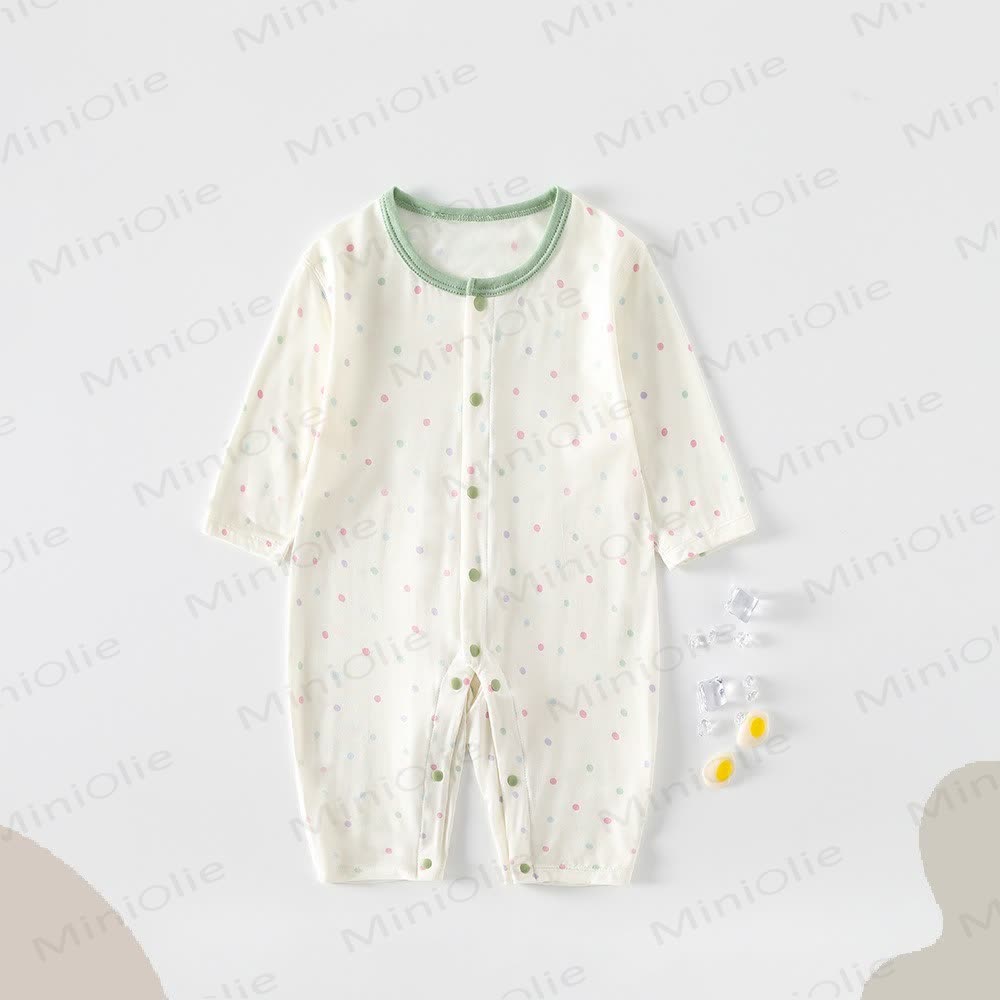 Baby Colorful Dot Romper - White&Green - 2-3T - image 1