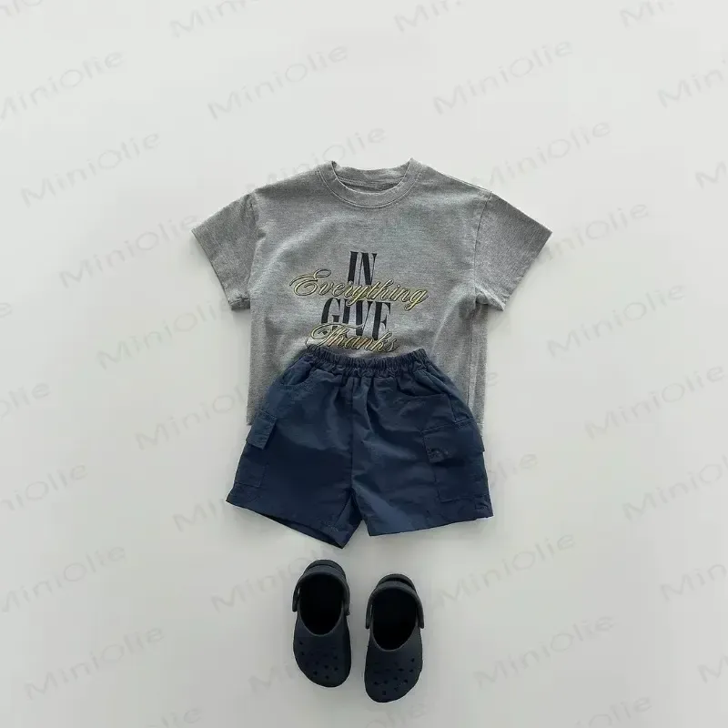 Toddler Boys Solid Color Shorts - Navy - 6-7T - image 2