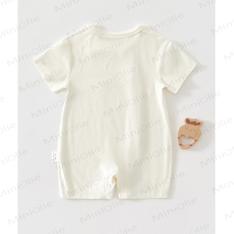 Baby Modal Bird Jacquard Purelysoft  Short Sleeves Romper - image 5