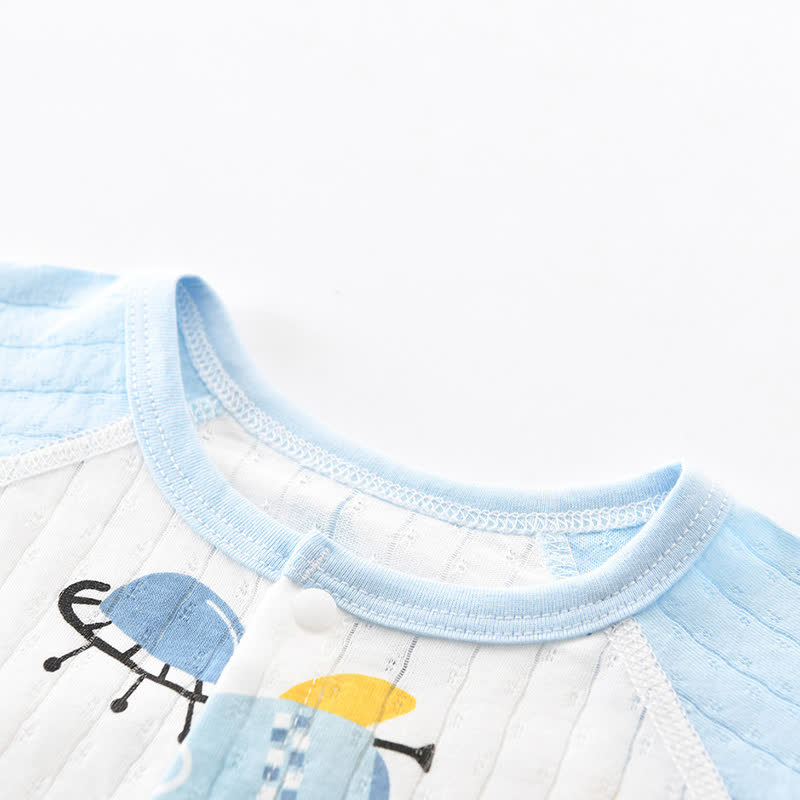 Baby White&Green Avocado Print Summer Romper - image 2