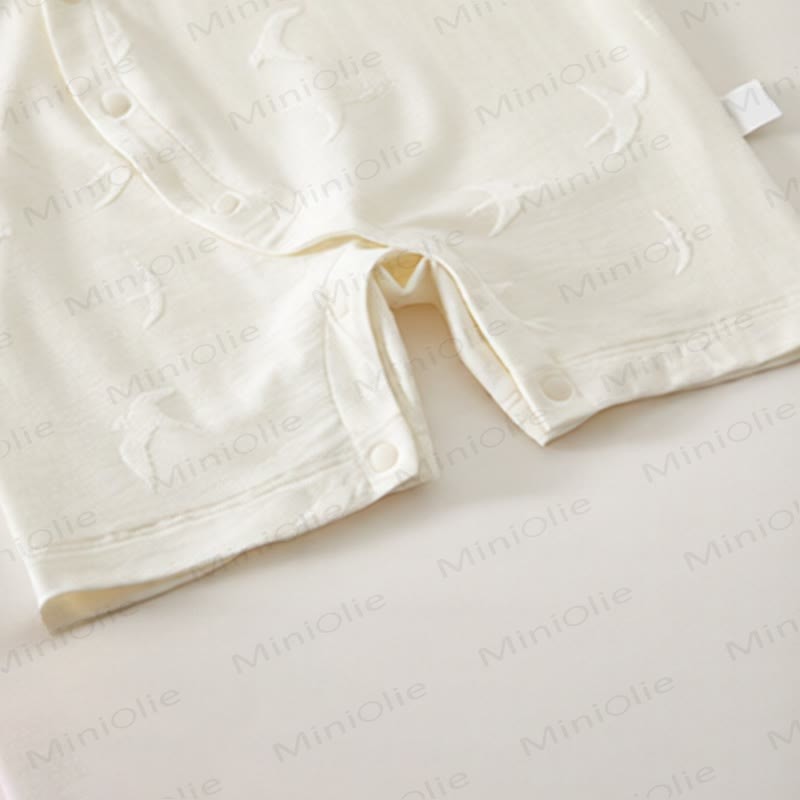 Baby Modal Bird Jacquard Purelysoft  Short Sleeves Romper - image 9