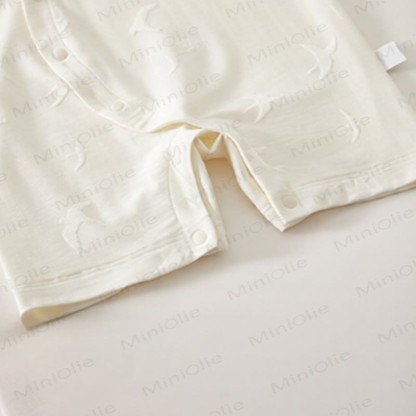 Baby Modal Bird Jacquard Purelysoft  Short Sleeves Romper - image 9