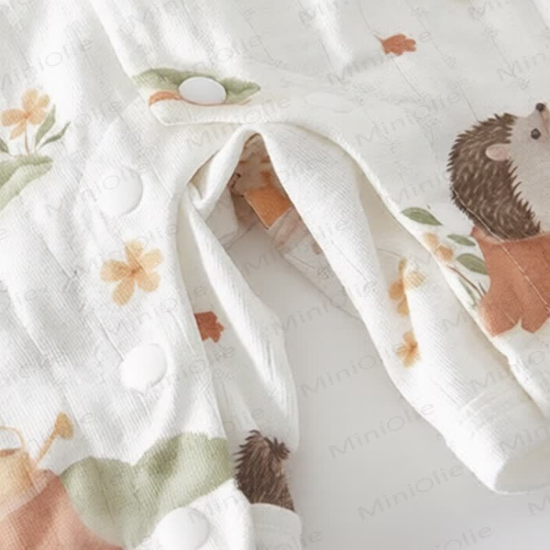 Baby White Modal Animal Print Purelysoft Short Sleeves Romper - image 7