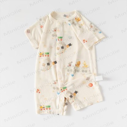 Baby Modal Animal Print Purelysoft Short Sleeves Romper - image 2