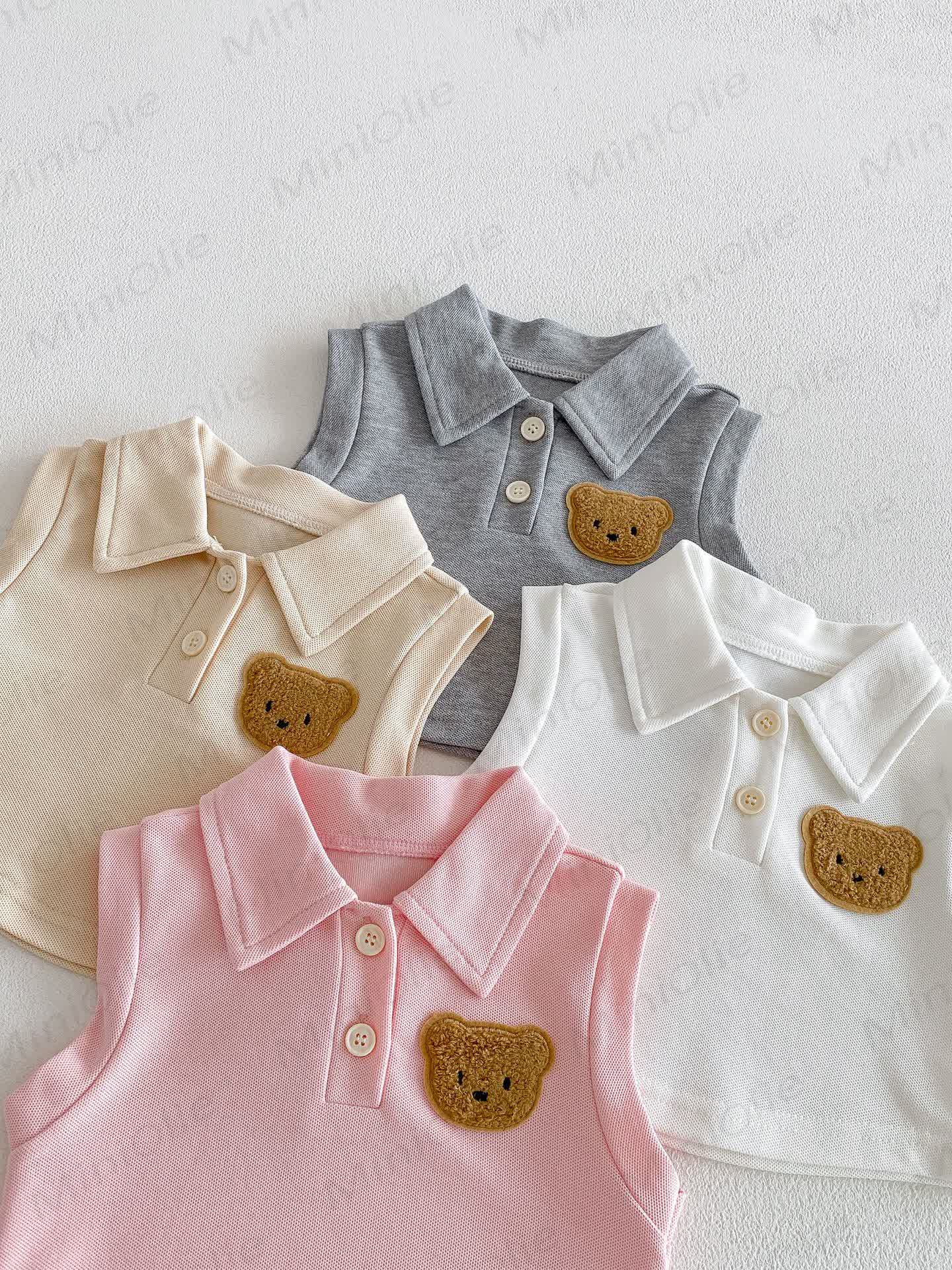 Baby Toddler Girl Polo Collar Sleeveless Top and Skirt Set - image 6
