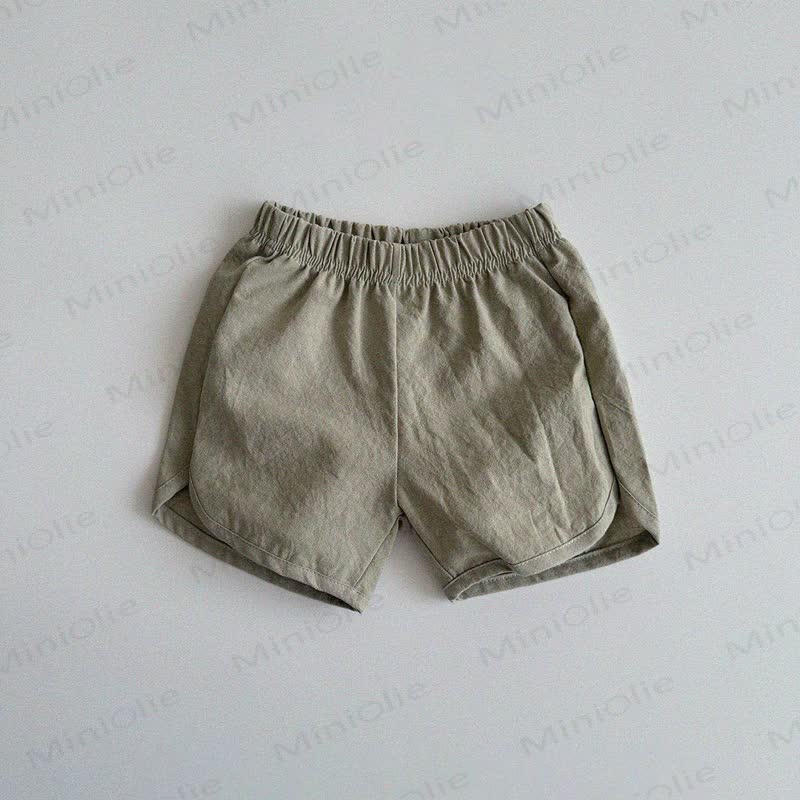 Baby Toddler Soft Shorts - Khaki - 3-4T - image 2