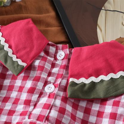 Baby Girl Watermelon Plaid Sleeveless Dress - image 5