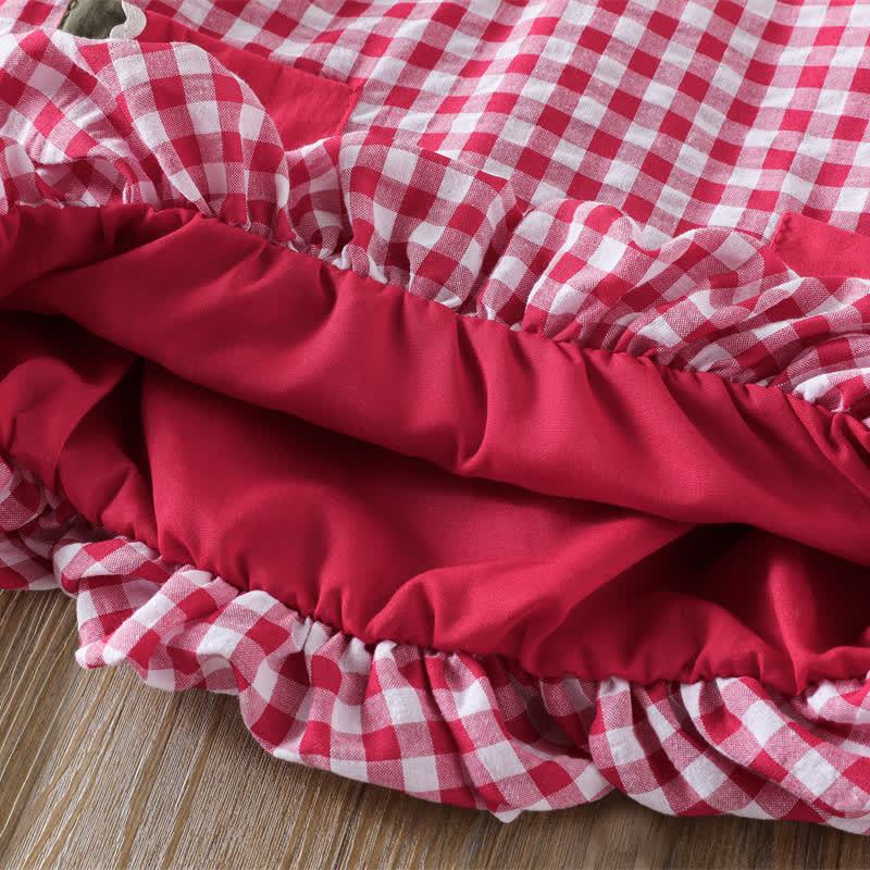 Baby Girl Watermelon Plaid Sleeveless Dress - image 9