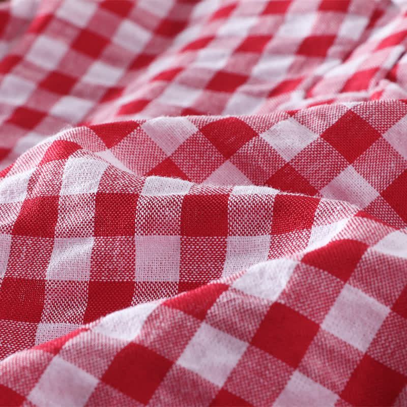 Baby Girl Watermelon Plaid Sleeveless Dress - image 10