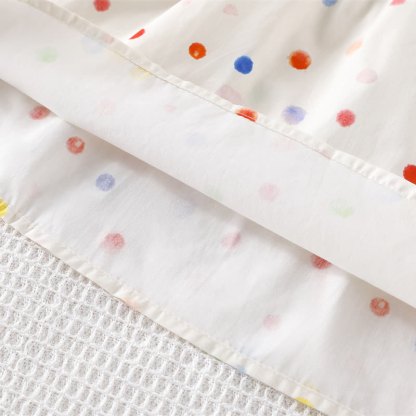 Baby Girl White Polka Dot Ruffle Collar Sleeveless Dress - image 6