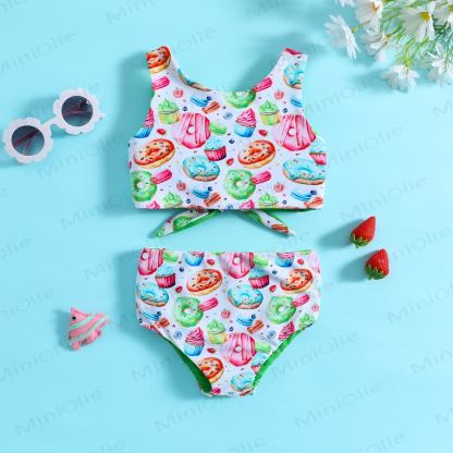 Toddler Girls Sweet Treat Print 2-Piece Bikini Set - image 1