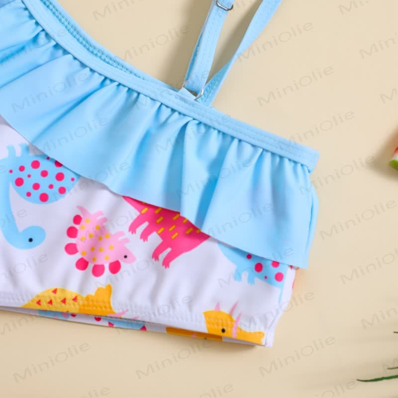Toddler Girls Dinosaur Ruffle 2-Piece Swimsuit - image 2