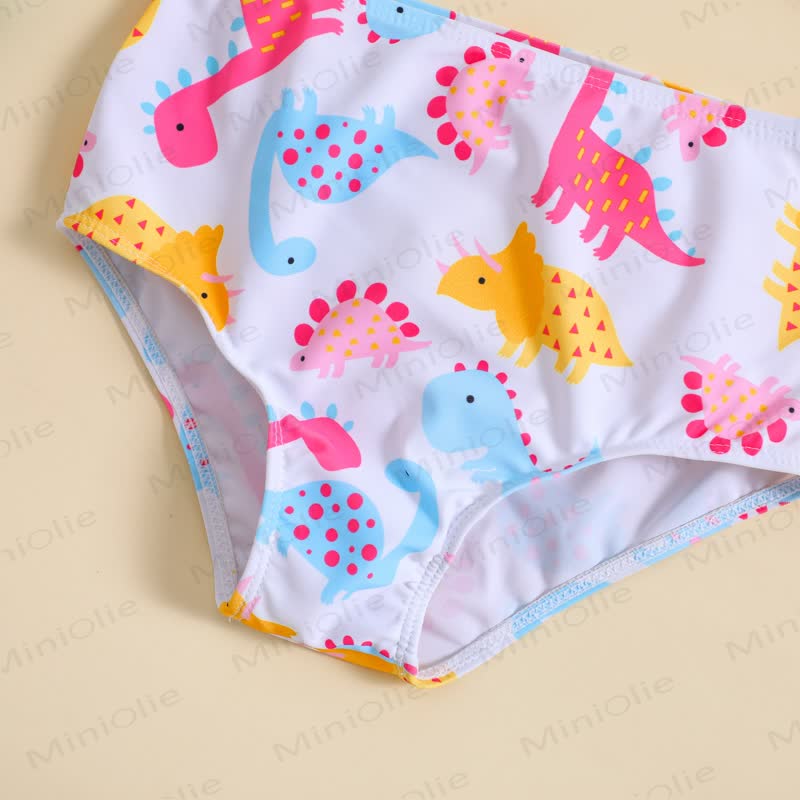 Toddler Girls Dinosaur Ruffle 2-Piece Swimsuit - image 3