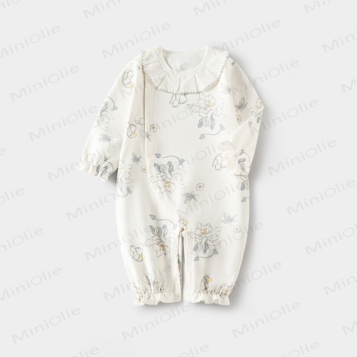 Baby Floral Print Romper - White Flower - 15-22M - image 2