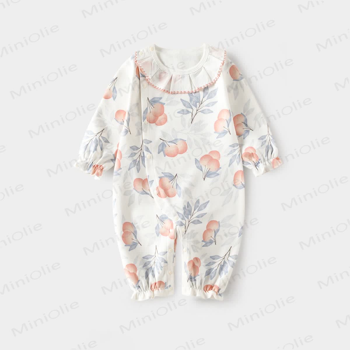 Baby Floral Print Romper - White Cherry - 15-22M - image 1