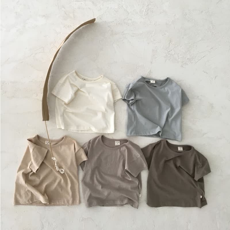 Baby Stripe/Solid Color Crew Neck T-Shirt - image 8
