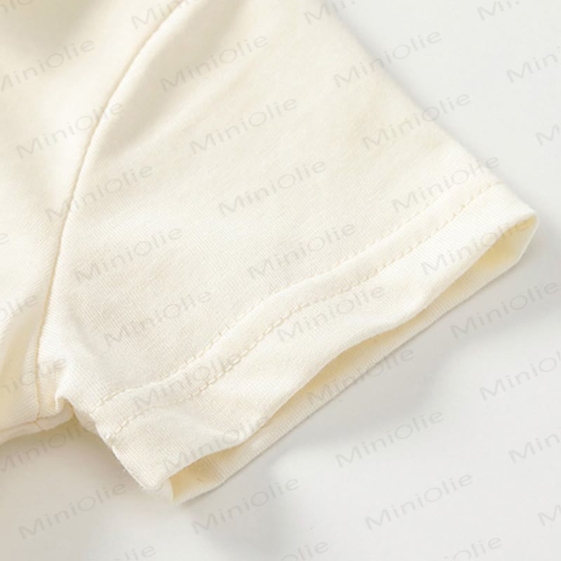 Baby Beige Fish Print Short Sleeves Romper - image 5